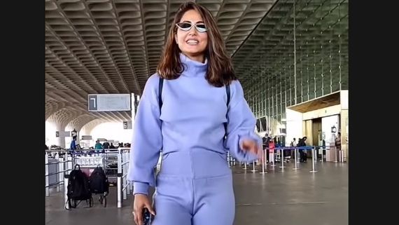 Hina Khan Spotted At Airport As She Leaves For Cannes; Shares 'Work In Progress' Videos On Instagram