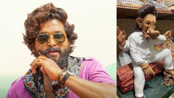 Allu Arjun Fans Welcome Pushpa Raj inspired Ganapati For Ganesh Chaturthi; See Pics