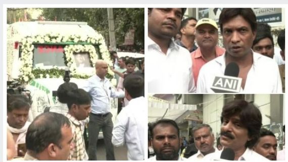 Raju Srivastava Cremation: Family & Friends Bid Final Goodbye; Ahsaan Qureshi & Sunil Pal Arrive 