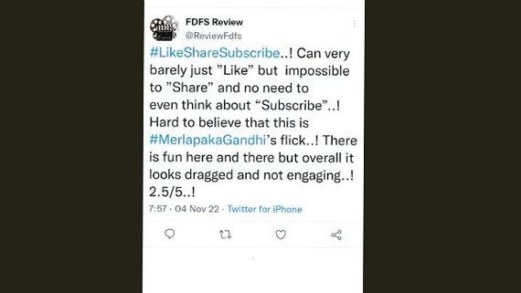 Like Share Subscribe Twitter Review: Here Are The Tweets To Go Through Before You Book Tickets!