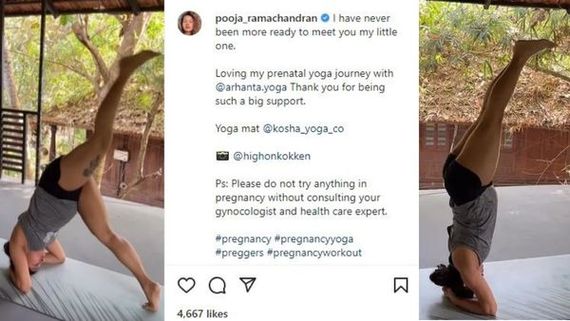 Pooja Ramachandran’s Risky Yoga with Baby in Stomach: Instagram Video Goes Viral!