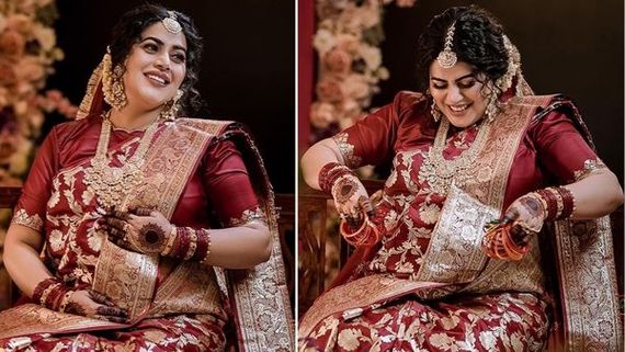 Poorna Shines Like An Angel With Gold Ornaments At Her Grand Baby Shower Event - PICS Go Viral!