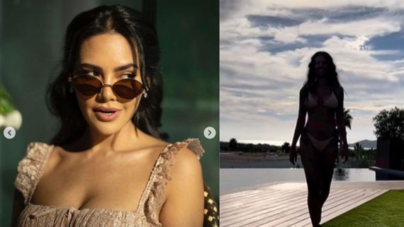 Esha Gupta Flaunts Her SEXY Curves Near A Pool In Beige Bikini, Fan Says ‘Ufff What A Body'. Watch VIRAL Video