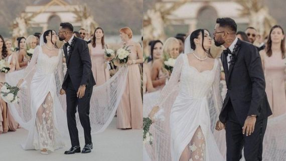 Natasa Stankovic WOWS In Gorgeous White Gown As She Remarries Hardik Pandya On Valentine's Day In Udaipur 