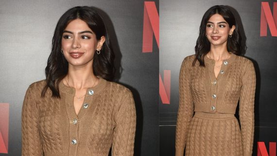 Style Alert! Khushi Kapoor Looks Chic In Monochrome Knit Co-Ord Set; Checkout Its Price
