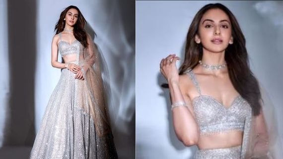 Rakul Preet Singh Stuns In A Gorgeous Silver Sequin Lehenga, Check Out Dreamy Pictures