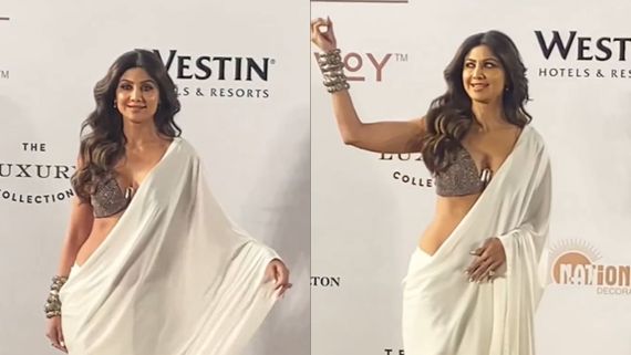 Netizens Say ‘Malaika Arora Bhi Gyi Kaam Se' As Shilpa Shetty Sets Internet Ablaze In Bold Saree & Deep Blouse
