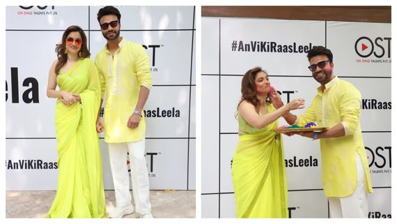 Holi 2023: Ankita Lokhande DAZZLES In Yellow Saree, Gets Romantic With Hubby Vicky Jain At Bash- PICS
