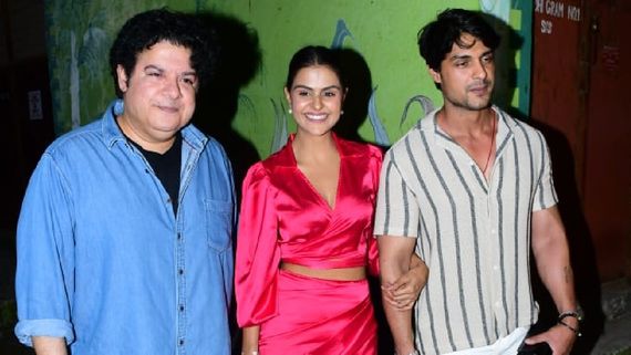 Priyanka Choudhary & Ankit Gupta Pose Hand In Hand As They Step Out To Meet Sajid Khan; See Pics