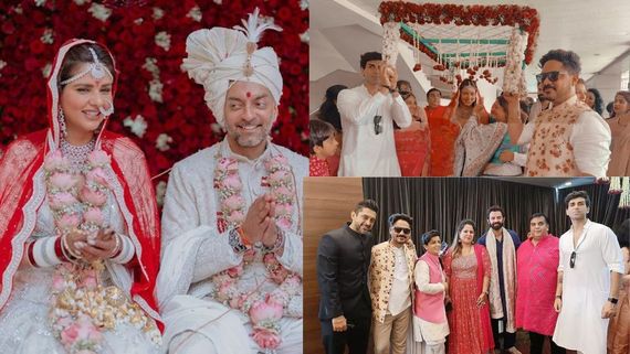  Barun Sobti Holds Phoolon Ki Chadar As Dalljiet Kaur Walks Down The Aisle, Fans Say 'Reel Turns Real' - VIDEO