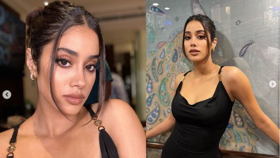 Janhvi Kapoor Causes Social Media Meltdown With Her HOT Black Slip Dress. See Pics
