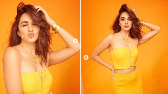 Kiara Advani's Yellow Ribbed Skirt, Crop Top Are Perfect OOTD For Fun Girls Night Out. Check Out Its Price