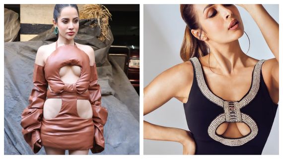 Netizens Compare Malaika Arora's Sexy Black Cut-out Dress With Urfi Javed’s Car-Seat Look 