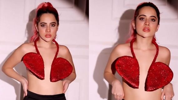 Urfi Javed Goes Topless Again In Bold Heart-Shaped Outfit, Netizens Say, ‘Bas Yahi Dekhna Reh Gaya Tha'