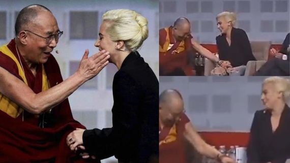 Amid ‘Suck My Tongue' Row, Dalai Lama TICKLING Singer Lady Gaga's Knees In Old Video Go VIRAL