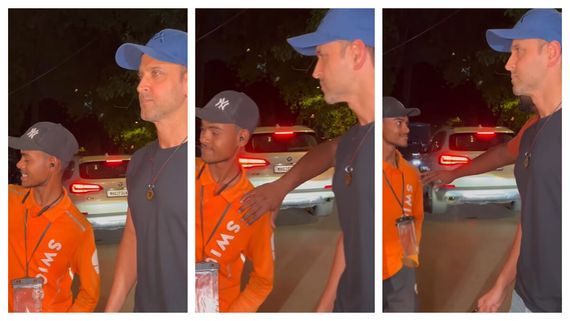 ‘Too Notch Rude & Entitled’: Netizens React As Hrithik Roshan’s Bodyguard PUSHES A Food Delivery Guy Away 