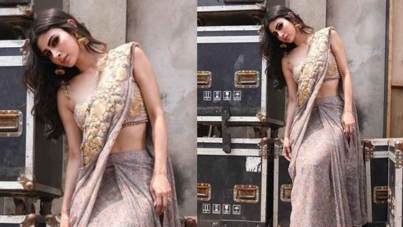 Naagin Star Mouni Roy Channels Her Inner Fashionista In A Gorgeous Georgette Saree For A Photoshoot. See PICS!