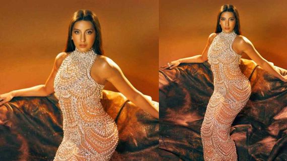 Oh So HOT! Nora Fatehi Sizzles In An Embellished Body-Hugging Gown, Leaves Fans SWOONING, Call Her ‘Kohinoor' 
