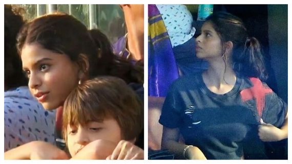SRK's Daughter Suhana Khan Looks Stunning As She Watches KKR Vs MI Match - VIRAL Video 