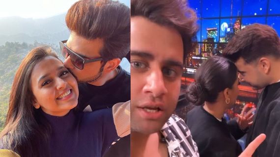 WATCH: Karan Kundrra KISSES Tejasswi Prakash On Entertainment Ki Raat Housefull Sets; Rajiv Says ‘Sharam Karo’