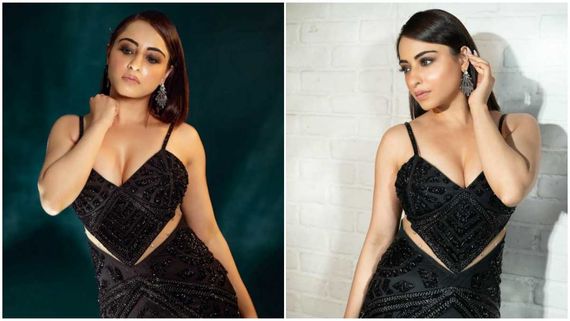 Niyati Fatnani Goes Bold As She Dons A Black Cut-Out Gown With A Plunging Neckline; Netizens Scream HOTNESS