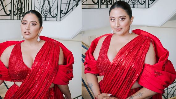 Cannes 2023: Music Sensation Raja Kumari Flaunts Trishul Tattoo As She Sizzles In Manish Malhotra Saree