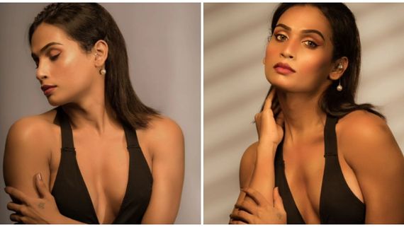 Tamil Bigg Boss 6 Shivin Ganesan Oozes Glamour In Bold Black Deep Neck Dress; See PHOTOS