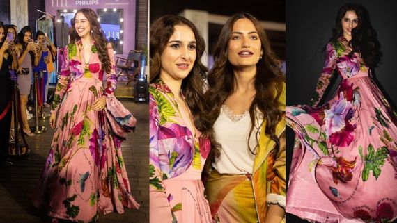 Sadia Khateeb Paints Rainbows On A Canvas In Pastel Floral Silhouette As She Walks The Ramp For Mahima Mahajan