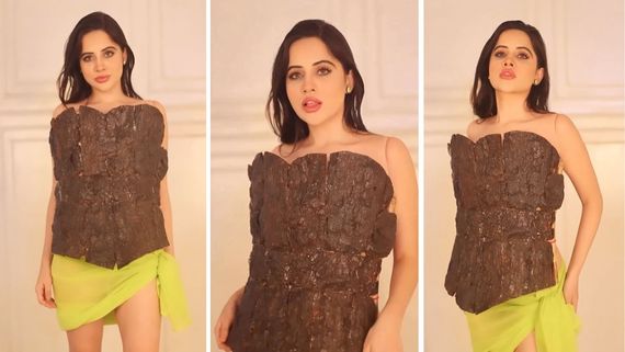 Uorfi Javed Takes Creativity To Next Level, Wears Top Made Of Tree Bark, Netizens Ask: Kese Kar Leti Ho