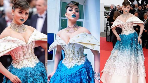 Lizards On Neck & Poison On Lips: Urvashi Rautela’s Ink Blue Lipstick Seeks HILARIOUS Reactions From Netizens