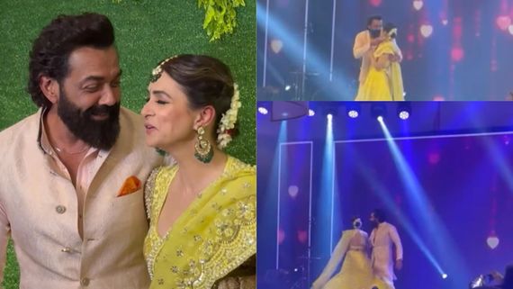 Bobby Deol Declares Humko Sirf Tumse Pyaar Hai To Wife Tanya At Bhatija Karan's Sangeet Ceremony; Viral Video