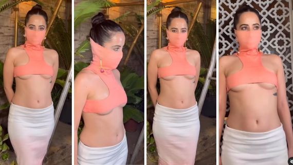 Uorfi Javed Wears TINY Crop Top Revealing Her Under B**bs; TROLLERS Say: Bechari Ne Sharm Se Muh Chup Rakha 