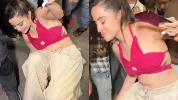Bas Photo Khichne Ki Padi Hai…: Netizens REACT As Urfi Javed FALLS Down While Posing For A Selfie With Fan