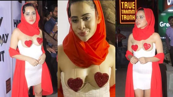 Urfi Javed At It Again! Hides Her B**BS With Hearts; Netizens Call Her ‘Besharam’: Check Out Viral Video