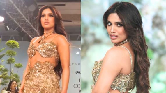 Bhumi Pednekar Sets Stage On Fire As She Walks Ramp In Golden Bralette At ICW 2023; Gets TROLLED