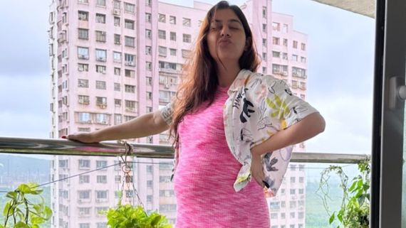 Mom To Be Disha Parmar Flaunts Her Baby Bump In A Little Pink Dress Ahead Of Her Last Trimester; See Pic