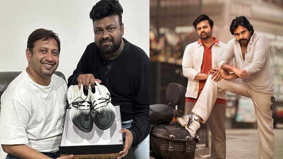 Anand Deverakonda's Baby Producer Gifts Film Director Sai Rajesh A Pair Of Shoes Pawan Kalyan Sported In BRO