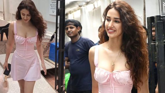 Disha Patani Sets Hearts Aflutter In Little Pink Dress With Deep Neckline; Fans Call Her ‘Barbie’