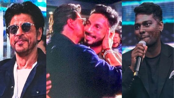 Jawan In Chennai: Shah Rukh Khan Follows Rajinikanth's Style; Kiss For Anirudh & Hug For Vijay Sethupathi