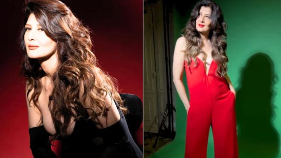Sangeeta Bijlani Soars Temperature At 63 In A Chic Red Deep Plunging Neckline Outfit. See HOT Video