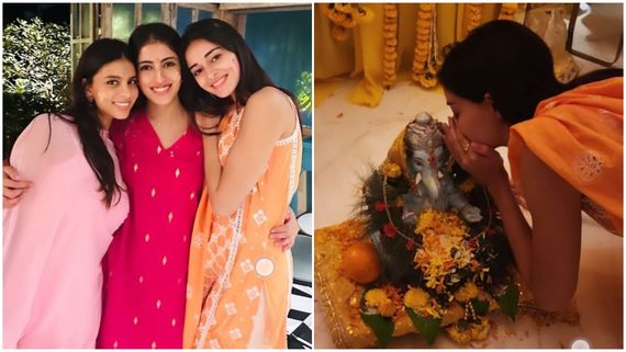 Ananya Panday Gives Peek Into Ganpati Visarjan With ‘Visarjan Partners’ Suhana Khan & Navya Naveli Nanda      