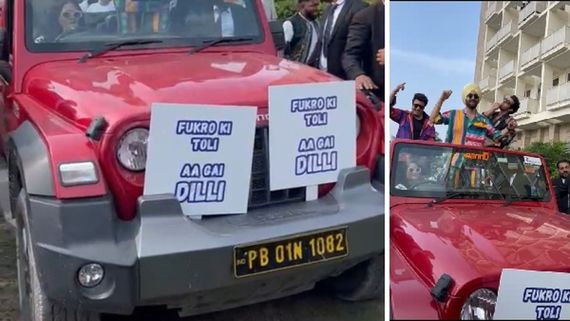 Fukrey 3: Jugaadu Boys & Bholi Punjaban Arrive In Delhi With Swag In An Open Jeep 