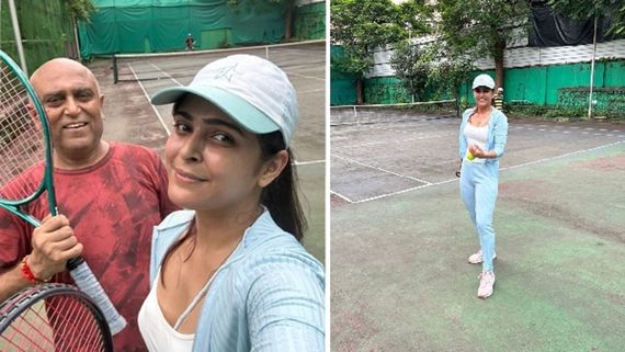 Madhurima Tuli Is A Tennis Lover By Heart, Enjoys Special Game Time With Her ’Daddy Cool'