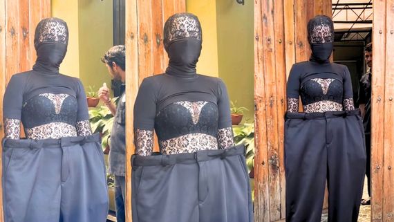 Urfi Javed's Latest Bizarre See-Through Outfit Sparks Hilarious Meme Fest; Netizens Say: Isko Ajooba Goshit.. 