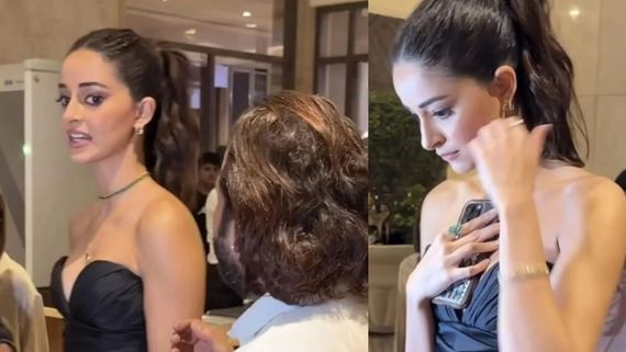 Ananya Panday In Revealing Dress Gets Uncomfortable As Fan Touches Her Incorrectly For Selfie; VIRAL Video