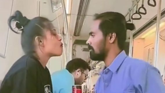 Delhi Metro VIRAL | Couple Spit Soft Drink Into Each Other's Mouth To Make Reel, Leaves Social Media Cringe