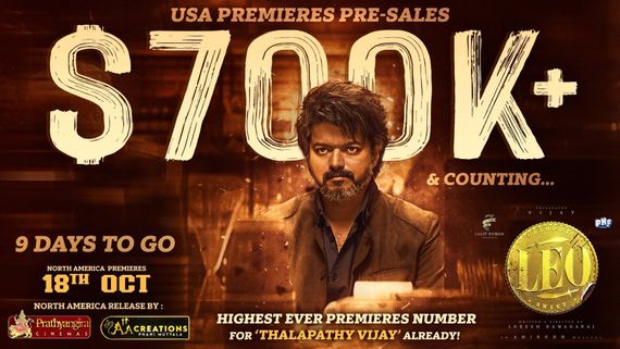 LEO USA Premiere Advance Sales: Thalapathy Vijay's Film Is Releasing Over 1000 Screens Across 402 Locations 