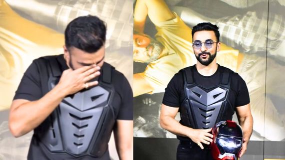 Biwi Bacho Pe Mat Jao: Raj Kundra Breaks Down At Ut69 Trailer Launch, Seen Without Mask After Years; VIRAL