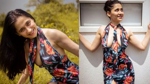 Sanjeeda Shaikh Raises Temperatures In SEXY Floral Dress With A Deep Plunging Neckline; See VIRAL Photos