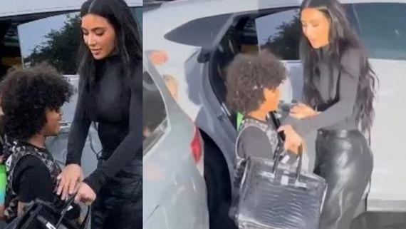 Kim Kardashian, Kanye West’s 7-Year-Old Son Saint Shows Middle Finger To Paparazzi Again; See VIRAL Video